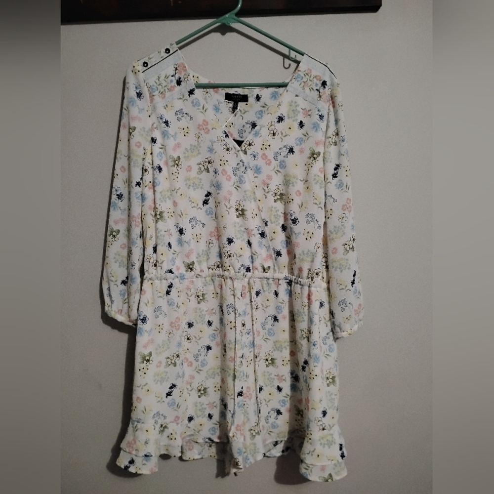 Kaari Blue Mini Dress / Tunic Size Large